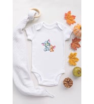 Unisex Bebek Tom Ve Jerry Organik Baskılı %100 Pamuklı Zıbın