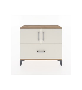 Arges Şifonyer 2 Raflı Tek Çekmeceli 2 Kapaklı 88x30x80 Çam-Aytaşı