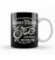 Super Motor Brooklyn Kupa Bardak Porselen