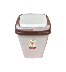 Sallanır Kapaklı Çok Amaçlı Çöp Kutusu 20 Litre Krem Renkli, 47x30x23 cm