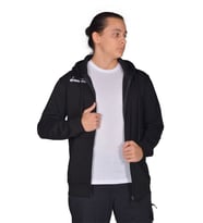Diadora İmola - Erkek Siyah Pamuklu Tam Fermuarlı Spor Sweatshirt - DDTAM1050049