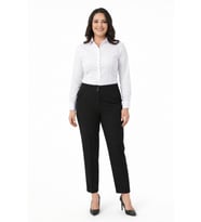Kadın Kumaş Bilek Pantolon Bel Yarım Lastikli BGL-ST05389