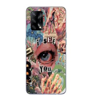 Oppo A74 Uyumlu Aesthetic Kolaj Desenli Şeffaf Telefon Kılıfı