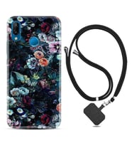 Huawei P20 Lite Mate 10 20 Lite Pro P40 Lite KılıfBoyun Askılı Silikon Great Flowers 1304