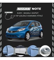 Nissan Note Oto Araç Kapı Koruma Fitili 5metre Parlak Gri Renk