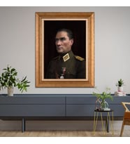 Altın Varaklı Çerçeveli Paspartulu Atatürk Tablo DC1072 (Gold)
