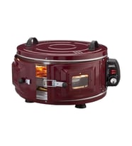 GROSS YUVARLAK DAVUL FIRIN STANDART AYARLANABİLİR TERMOSTAT = 50°C-320°C 1300W - 53CM ALÜMİNYUM TEPS