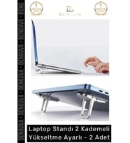 #TabletStandı Ergonomik Laptop Standı Bilgisayar Tutucu Yükseltici Portatif Yükseltme Ayarlı - 2- Ad