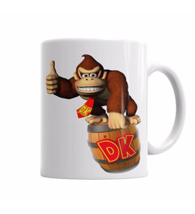 DONKEY KONG SUPER NINTENDO GAME Kupa Bardak Porselen