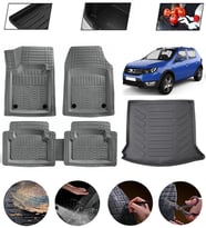 Dacia Sandero 2008-2021 Uyumlu Paspas Araca Özel Bagaj Havuzu MBS Gri