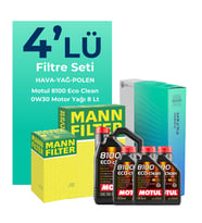 MANN Ford Transit Custom 2.0 Dizel Filtre Bakım Seti Motul Motor Yağlı (2015-2023) 4 Lü