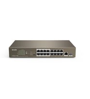TENDA 16port 150w FULL PoE TEF1118P-16-150W 10/100 1X SFP Yönetilemez Switch