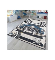 Rovigo Home Dijital Baskı Yıkanabilir Kaymaz Taban Çocuk Halısı RVG4062 (Mavi)