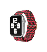 Mey İthalat® Watch 42Mm Kordon - Zigzag Kırmızı-Siyah