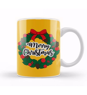 Yılbaşı Yeni Yıl Konseptli Merry Christmas 09 Kupa Bardak Porselen