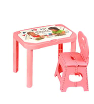 Heroes Kinetik Kumlu Oyun ve Çalışma Masası Katlanabilir Sandalyeli Set (Pembe)