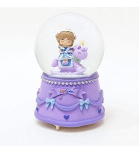 Hayallerin Unicorn Temalı Işıklı Müzikli Püskürtmeli Büyük Boy Kar Küresi