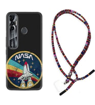 Tecno Spark 6 6 Go 8C 8 Pro 7 7 Pro Kılıf Boyun Asklı Rasta Silikon Nasa 1326