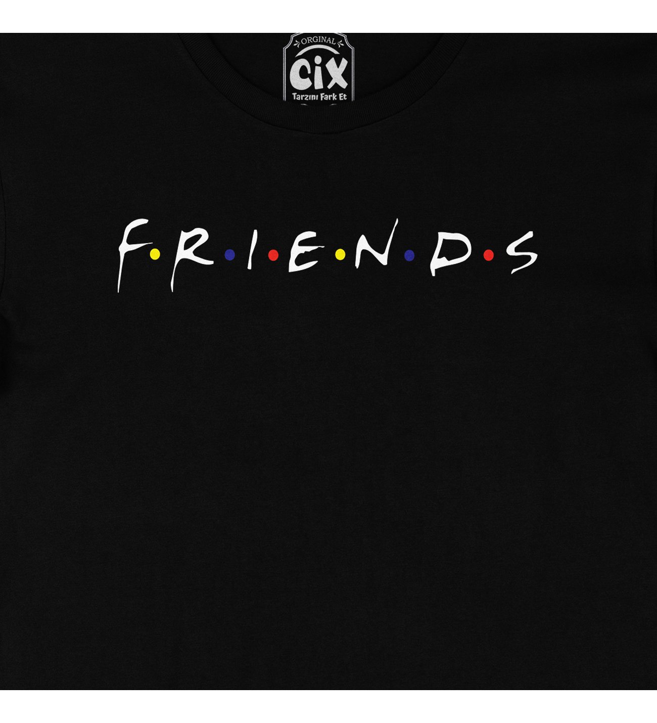 friends-siyah-tisort-