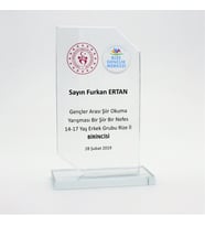 Kişiye Özel Kristal Ödül Plaket