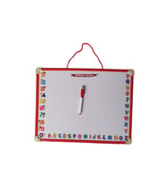 Çift Taraflı Yazı Tahtası Kalemli 42x32cm - Türkçe ve İngilizce Kullanım