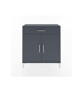 Arges Şifonyer 2 Raflı Tek Çekmeceli 2 Kapaklı 88x30x96 Antrasit-Antrasit