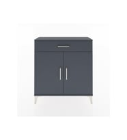 Arges Şifonyer 2 Raflı Tek Çekmeceli 2 Kapaklı 88x30x96 Antrasit-Antrasit