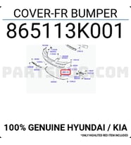 Hyundai Sonata Ön Tampon 2006-2008 (Oem No:  865113K001)