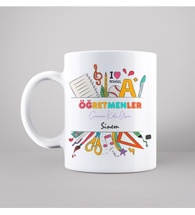 Öğretmenler Günü Tasarımlı Kupa Kişiye Özel