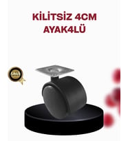 4 cm Döner Ayak Kilitsiz 4 Adet Mobilya ve Sehpa Ayağı