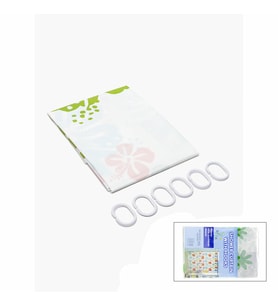 ÇİF KANAT PVC BANYO PERDESİ 2 PARÇA X 90X180CM - 12 HALKALI (5680)