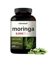 NatureBell Pure Moringa 8000mg - Made with Moringa Organic, 240 Capsules.Abd Menşei.47.