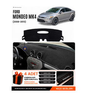 FORD MONDEO MK4 (2008-2014) Uyumlu Torpido Örtüsü Torpido Kılıfı - Siyah