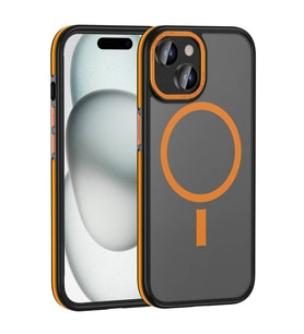 Lexroo iPhone 14 Kılıf M-safe Şarj Özellikli Mat Görünümlü Ant Kılıf - Turuncu