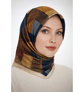 Kristal Eşarp - 06101 (Mavi-Sarı)
