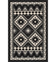 Eliana Home Baskılı, Yıkanabilir Kaymaz Taban Salon Halısı LNA1771 100x150 cm (Siyah)