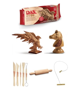 DAS Wood 350 Gr Modelling clay Ahşap Modelleme Ebeşuar kil Seti
