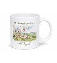Memlekette Bahar Kokusu Baskılı Kupa Bardak Hediye Porselen Mug