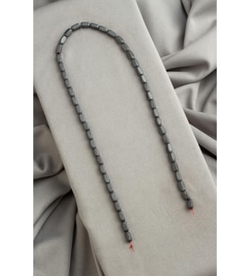 Hematit Doğal Taş Mat Gri Dikdörtgen Kesim 4x8mm Dizi [AA]