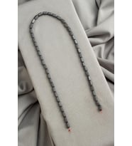 Hematit Doğal Taş Mat Gri Dikdörtgen Kesim 4x8mm Dizi [AA]