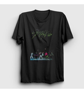 Presmono Unisex Siyah Street Stray Kids T-Shirt 123010tt