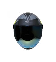 Motosiklet Yarım Kask Siyah Vizör R22.06 Sertifika Fiber Material Neon Camo Motor Kaskı