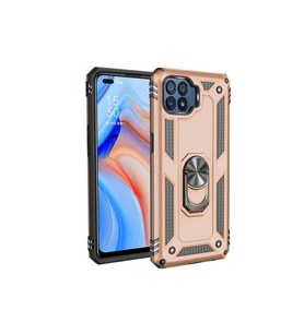 Oppo Reno 4 Lite Uyumlu Kılıf Zore Vega Kapak (Gold)