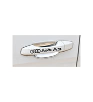 Audi A3 İçin Uyumlu Aksesuar Kapı Kolu Ve Jant Sticker Set 8 Adet 11*1.2 Cm