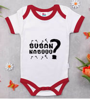 BK Kids Buban Nabüüü Tasarımlı Kırmızı Bebek Body Zıbın-1