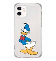 Apple iPhone 12 Mini Uyumlu Köşe Korumalı Antişok  Kapak Donald Duck Tasarımlı Şeffaf  Kılıf