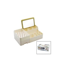 AYNALI BAMBU - ÇEKMECELİ MAKYAJ - TAKI ORGANİZER SERT PLASTİK 13 BÖLMELİ 28.5X17.5X9.5CM (5343)