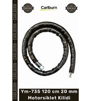 #Kilit Zırhlı Çelik Halat Güvenlikli Bisiklet Motosiklet Ym735 120 cm 20 mm Motorsiklet Kilidi