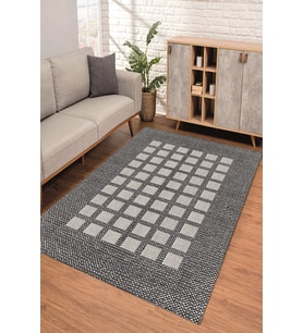 Dijital Kaymaz Taban Yıkanabilir Renkli Salon Halısı Mutfak Halısı Yolluk ND-SD-1027 (Gri)
