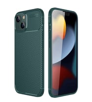 iPhone 14 Kılıf Auto Focus Karbon Kapak - Koyu Yeşil